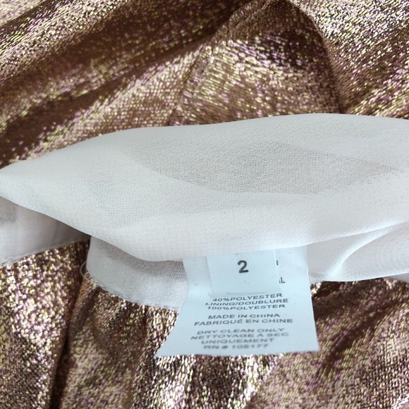 NWT Ulla Johnson Runway Collection Axelle Rose Gold Metallic Ruffle Midi Skirt 2 - Picture 10 of 12